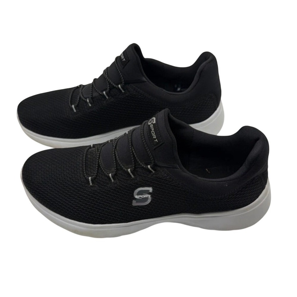 S Sport by Skechers Rummie Slip On Sneakers Size 10 Black Walking Gym Athletic